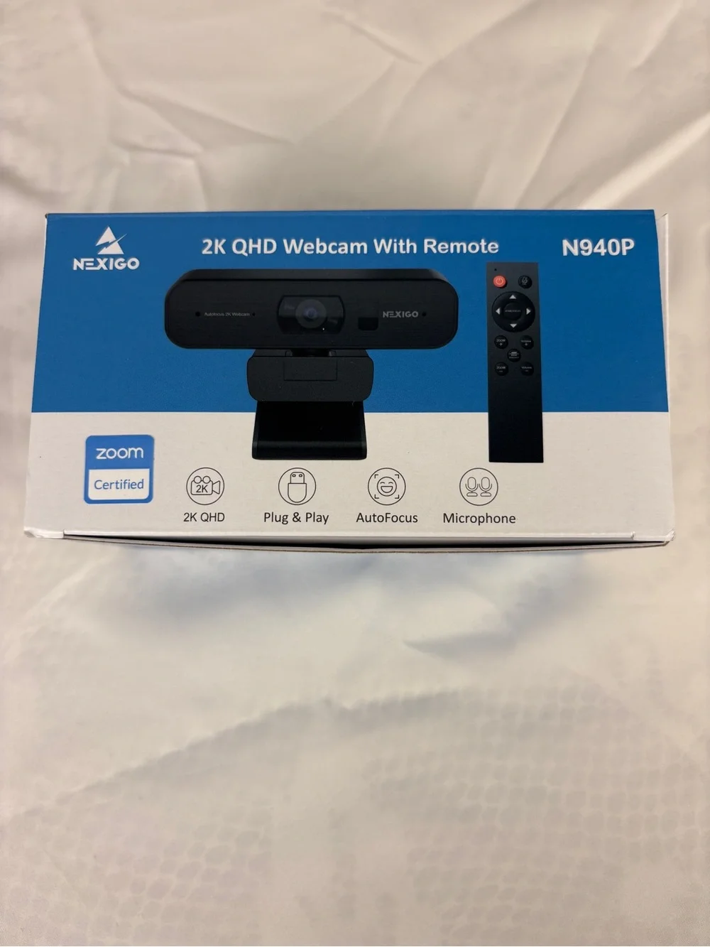 Nexigo N940P 2K QHD Webcam with Remote – Black